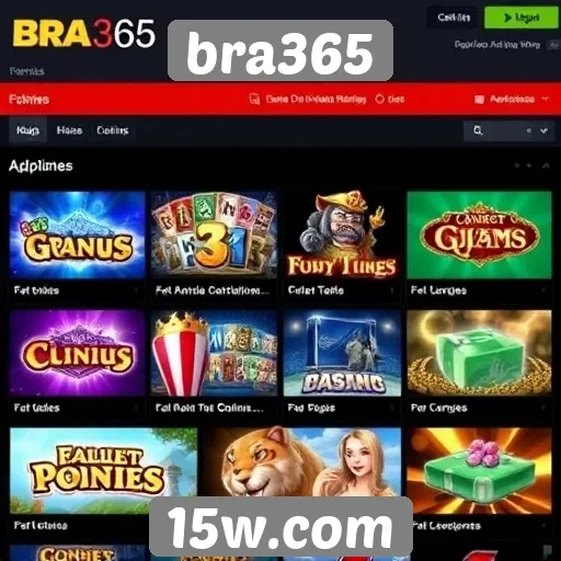 Variedade de jogos disponíveis no bra365